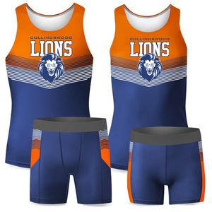 Custom Track Field Uniforms Running Gym Wear Men Athletic Jogging Set Contrast Color Direct Factory Made Track & Field Uniform - Product Image 1