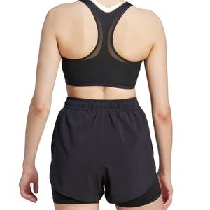 Personalizado de alta calidad de 2 piezas de entrenamiento Fitness Yoga Set para mujeres Biker sólido ropa deportiva vendaje botón deportes corto bordado - Product Image 2