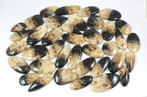 Wholesale Bulk Price Supply Hand Polished Plum Root Agate Cabochons Flat Stones Crystals Natural Necklace Jewelry Making - Product Image 2