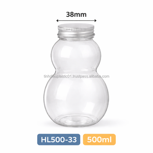 Wholesale Customizable 500ml PET Gourd Shaped Bottle with 36mm Twist <b>Cap</b> Made in Vietnam Product Category <b>Plastic</b> Bottles - Product Image 5