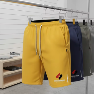 Pantalones Cortos Deportivos de Algodón para Hombre, Transpirables, Cintura Elástica, para Verano, Logotipo Personalizado, OEM, Venta al Por Mayor - Product Image 1