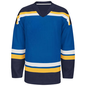 Jersey de Hockey sobre Hielo Personalizado con Logotipo y Color para Hombre, Camiseta de Hockey de Manga Larga para Práctica, Cuello en V, Material Ligero de Secado Rápido - Product Image 4