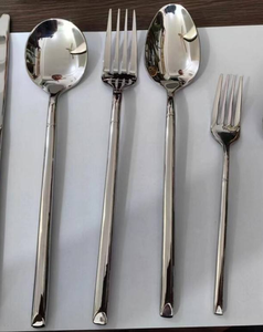 Ensemble de couverts de luxe en acier inoxydable pour repas occidentaux, comprenant fourchette, cuillère à café et couteau, finition miroir - Product Image 3