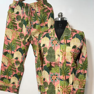 Conjunto de Pijama Coordinado con Estampado Animal para Mujer de Naaz Textile, Pijamas de Verano Informales, Suaves y Transpirables de Algodón - Product Image 1