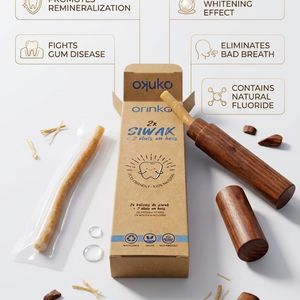Bâtonnets de soin buccal biologiques premium Miswak, lot de deux bâtonnets de nettoyage dentaire à base de plantes avec support en bois pour usage quotidien - Product Image 5