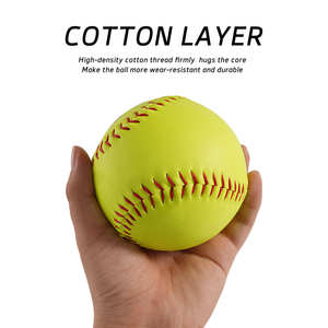 Ballons de softball en gros de 11 et 12 pouces en cuir synthétique PVC et noyau en liège PU pour l'entraînement au softball adulte - Product Image 3