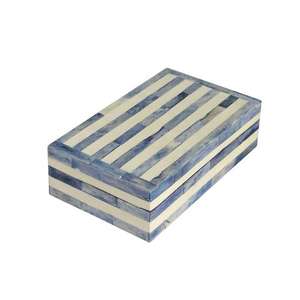 Caja de Almacenamiento Artesanal de Hueso Natural al por Mayor, Contenedor de Madera de un Solo Nivel para Joyas y Frutos Secos con Técnica de Tallado - Product Image 1