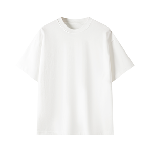 เสื้อยืดโอเวอร์ไซส์ทรงใหญ่ คอใหญ่ ไหล่ตก พิมพ์โลโก้ตามสั่ง ผ้าหนา 330gsm คุณภาพสูง สำหรับผู้ชาย สไตล์สตรีทแวร์ - Product Image 1