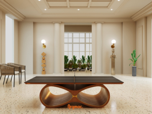 Luxury Infinity Ping Pong <b>Table</b> with Designer Wooden Base, Modern Indoor <b>Table</b> <b>Tennis</b> Setup for Home Club Leisure Use Premium - Product Image 3