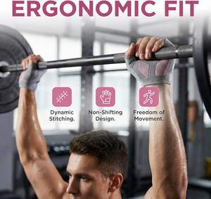 Non <b>Slip</b> Grip Workout Gloves for Men & Women, Weight Lifting Gloves with Wrist Support, Pull Ups, Cycling, Fitness, Home Workout - Product Image 4