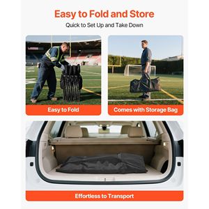 Panca Pieghevole Portatile Leggera a 4 Posti per Sedute Laterali nel Calcio con Tasche Laterali e Borsa per il Trasporto per Campeggio - Product Image 4