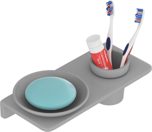 Porte-savon rond en verre avec support mural, base métallique durable, plateau à savon circulaire pour salle de bain et douche modernes - Product Image 1