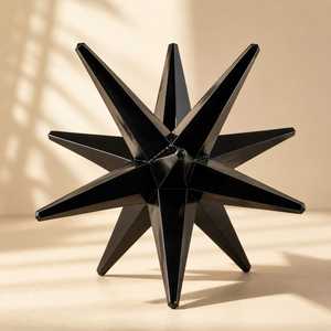 Figura de Obsidiana Negra Natural Merkaba de 12 Puntas, Pulida, al por Mayor - Product Image 4