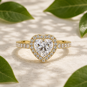 Anillos de Diamantes Cultivados en Laboratorio con Halo de Oro Sólido de 14K Certificados por IGI, Anillos de Boda Certificados por IGI, Anillos de Aniversario Personalizados al por Mayor - Product Image 1