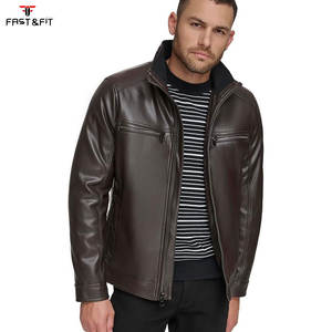 Chaqueta de Motocicleta de Invierno de Alta Calidad, Elegante, Suave, Impermeable, Transpirable, de Lona y Cuero Genuino, con Doble Cremallera, de Color Sólido - Product Image 1