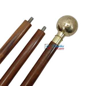 Bastón con diseño de mapa mundial náutico, mango de latón, eje de madera, acabado pulido, diseño tallado marrón para hombres y mujeres - Product Image 6