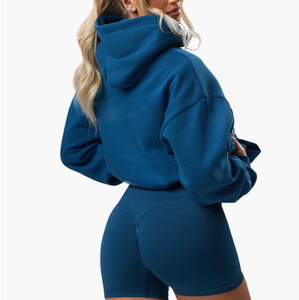 Custom Women Oversized <b>Fleece</b> <b>Hoodie</b> Long Cotton Pullover Sweatshirt, Plus-Size Streetwear <b>Hoodies</b> with Oem Service New Design - Product Image 3