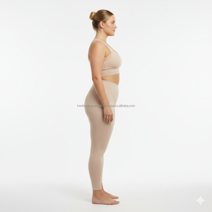 Conjunto de Yoga de Talla Grande para Mujer, Sujetador Deportivo y Leggings de Cintura Alta, Transpirable, de Secado Rápido, Conjunto de 2 Piezas para Gimnasio, Ejercicio y Fitness - Product Image 3