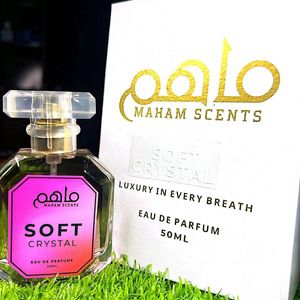 Perfume para Mujer Soft Crystal Eau De Parfum 50ml, Botella de Vidrio Facetada con Corte Esmeralda, Tapa Transparente, Aroma Dulce Degradado Rosa de Larga Duración - Product Image 2