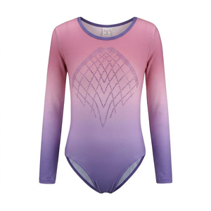 Leotardos de Gimnasia de Alta Calidad para Niñas, Spandex, Manga Larga, Brillantes, con Cierre de Lazo, Marca ORCHID DANCE, Venta al Por Mayor a Bajo Precio - Product Image 4