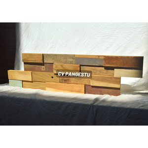 Paneles Decorativos de Madera Vintage con Diseño Geométrico Moderno para Aislamiento Acústico en el Hogar, Entretenimiento y Decoración de Interiores de Villas - Product Image 3