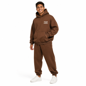 Chándal Unisex de Invierno con Capucha, Corte Holgado, Felpa, Algodón French Terry 480 GSM, Personalizable, Casual, Moderno, Resistente y Cómodo - Product Image 1
