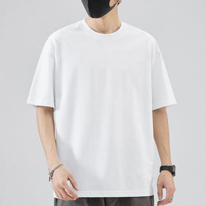 Camiseta Oversize Lisa al por Mayor, Camiseta de Algodón con Hombros Caídos, Compra Directa de Fábrica al por Mayor - Product Image 3