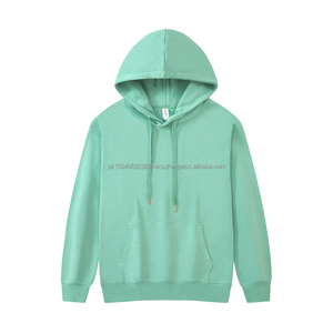 Sweat à capuche et sweat-shirt pour femme en éponge française 100% coton épais uni de haute qualité avec logo imprimé personnalisé - Product Image 4