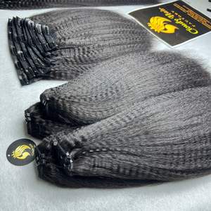 ผมต่อแบบคลิปหนีบ CDYHAIRVN แบบตรงหยักศก แบบตรงธรรมชาติ แบบตรงเรียบ  ผมแท้แบบดิบ  แบบดับเบิ้ลดรอน  สำหรับมืออาชีพ  ลดราคา - Product Image 4