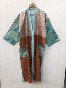 Cómodo Kimono Tradicional Indio de Seda para Mujer, Túnica Vintage Boho, Vestido Largo de Maternidad con Cinturón Sexy, Precio al por Mayor - Product Image 6