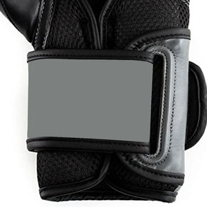 Gants de boxe sur mesure en cuir synthétique gris avec logo personnalisé, vente en gros - Product Image 4