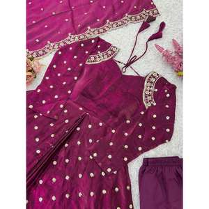 Robes de soirée de créateur, robe de soirée avec dupatta et bas, look élégant - Product Image 4