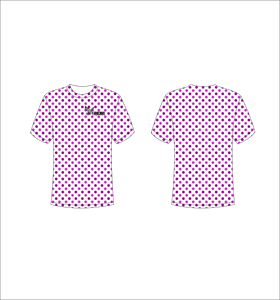 T-shirt à manches courtes pour homme, à pois, col rond, coupe classique, décontracté, tricoté, imprimé, logo sur le devant - Product Image 1