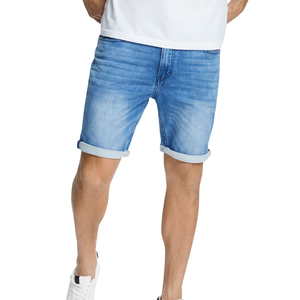 กางเกงยีนส์ขาสั้นผู้ชายใส่สบาย ระบายอากาศดี สไตล์ลำลอง สำหรับฤดูร้อน เอวกลาง ทรงขากว้าง ผ้าฝ้าย สามารถปรับแต่งได้ ขายส่ง - Product Image 4