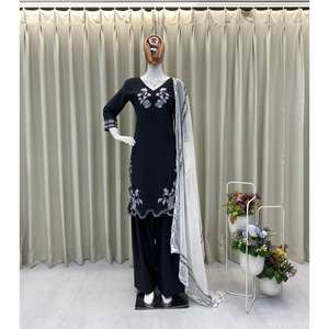 Belle fête porter haut et bas pour femmes avec ensemble Dupatta - Product Image 2