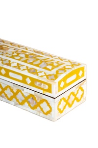 Boîte à bijoux incrustée de nacre de qualité supérieure avec accents en os Rangement décoratif fait à la main pour bagues, bracelets et accessoires - Product Image 3