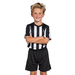 100% Polyester Jersey Footy Shorts Set Boys Footy Training Wear Footy Rugby Uniform Stripe <b>Line</b> Rugby Footy Uniforms - Product Image 1