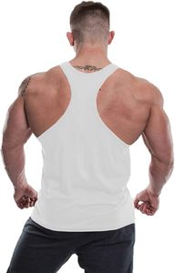 Gym tank Tops <b>Vest</b> Wholesale <b>Men</b> Pure Cotton <b>White</b> Stringer Singlet Seamless Workout Fitness Body Building Undershirt Training - Product Image 2