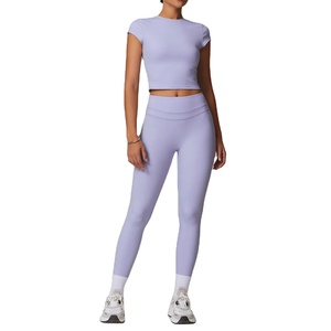 ชุดออกกำลังกายผู้หญิง 2 ชิ้น ชุดโยคะ ชุดกีฬา ชุดฟิตเนส ชุดวอร์ม เสื้อชั้นในกีฬา กางเกงเลกกิ้งออกกำลังกาย - Product Image 6