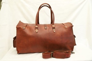 Sac de voyage week-end en cuir à séchage rapide avec logo Classic Look, fermeture éclair, nouveau design élégant, sacs de voyage en cuir parfaits - Product Image 3