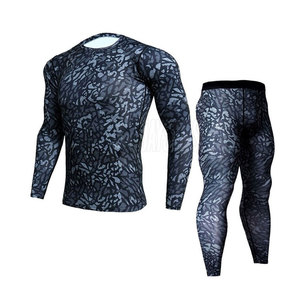 Combinaison de compression professionnelle de haute qualité pour hommes, design personnalisé, tissu polaire, séchage rapide, respirant, extensible, toutes saisons, pour la salle de sport - Product Image 1