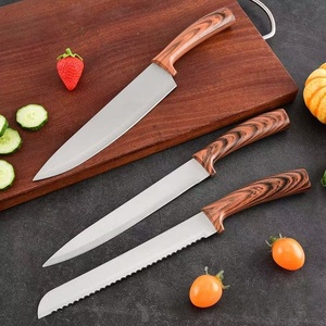 Juego de cuchillos de cocina de 7 piezas con soporte giratorio para cuchillos, precio de fábrica, venta al por mayor, en stock, mango de PP con textura de madera, OEM, ODM, cuchillo de chef - Product Image 3