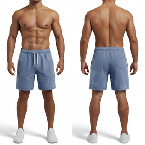 Shorts de sport unisexe en coton et polyester, taille élastique, légers, pour entraînement, musculation, vêtements de sport décontractés pour hommes - Product Image 3