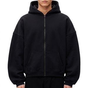 เสื้อฮู้ดซิปแบรนด์ส่วนตัวสำหรับผู้ชาย ผ้าฝ้าย ขายส่ง ราคาโรงงาน - Product Image 6