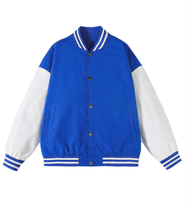 OEM Wholesale Men's Varsity <b>Jacket</b> Customized Front Breathable High Street Style <b>Waterproof</b> Leather Woven Winter Plus Size - Product Image 6