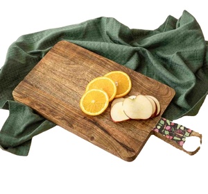Tabla de cortar de cocina de madera de acacia hecha a mano de lujo, tabla multifuncional para cortar, queso y servir en el hogar - Product Image 5