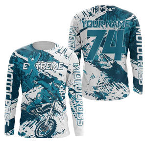 Jersey Personalizado de Motocross MX de Poliéster de Manga Larga, Transpirable, Sublimado - Product Image 2