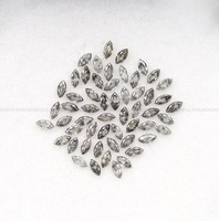 OM GEMS Modèle 01 3.0 x 1.5 MM Diamant naturel fantaisie foncé taillé marquise, percé au laser, pour bague de mariage, pendentif et paire de boucles d'oreilles
