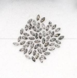 3.0 X 1.5 มม. |   แหวนแต่งงานเพชรแท้ทรงมาร์คีส์เจียระไนด้วยเลเซอร์สีเข้มแฟนซี พร้อมจี้และต่างหูคู่ - Product Image 3