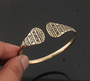 Bracelet pour homme en argent 925 plaqué or 18 carats, bracelet manchette de luxe en argent sterling 925 massif, bracelet minimaliste géométrique pour homme - Product Image 4